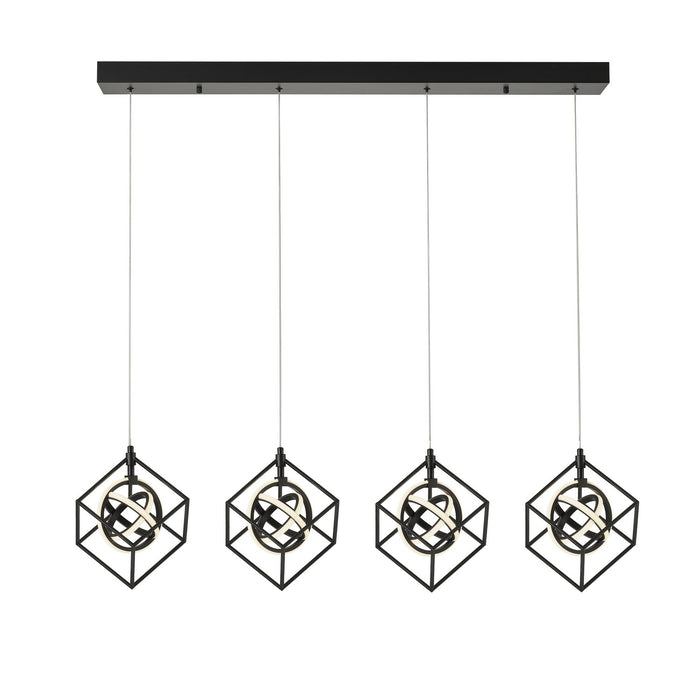 Artcraft LED Island Pendant from the Tulip collection in Matte Black finish