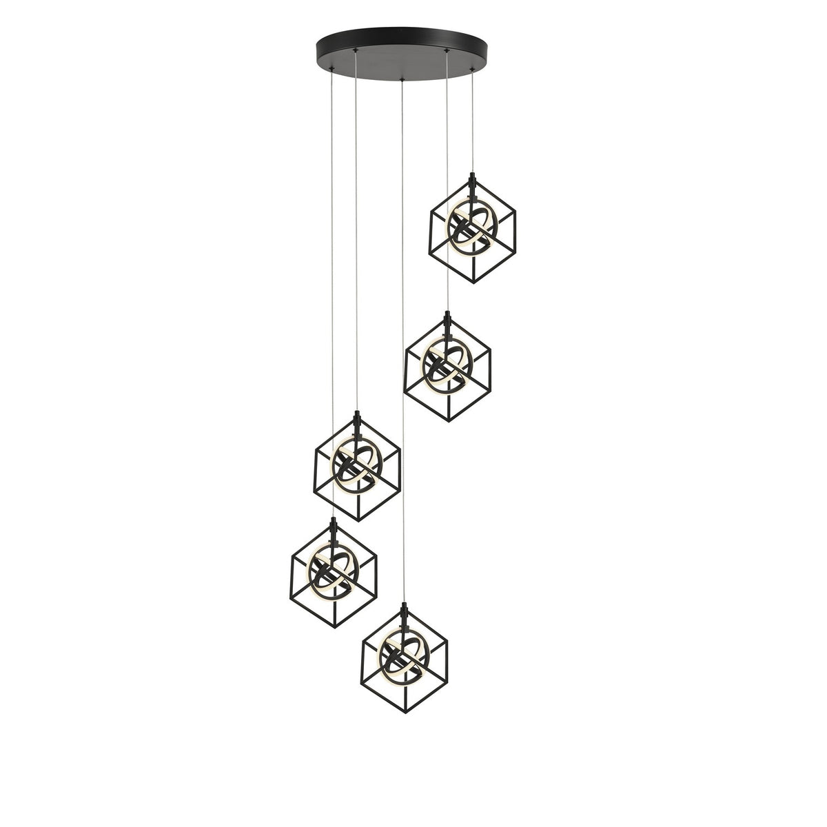 Artcraft LED Pendant from the Tulip collection in Matte Black finish