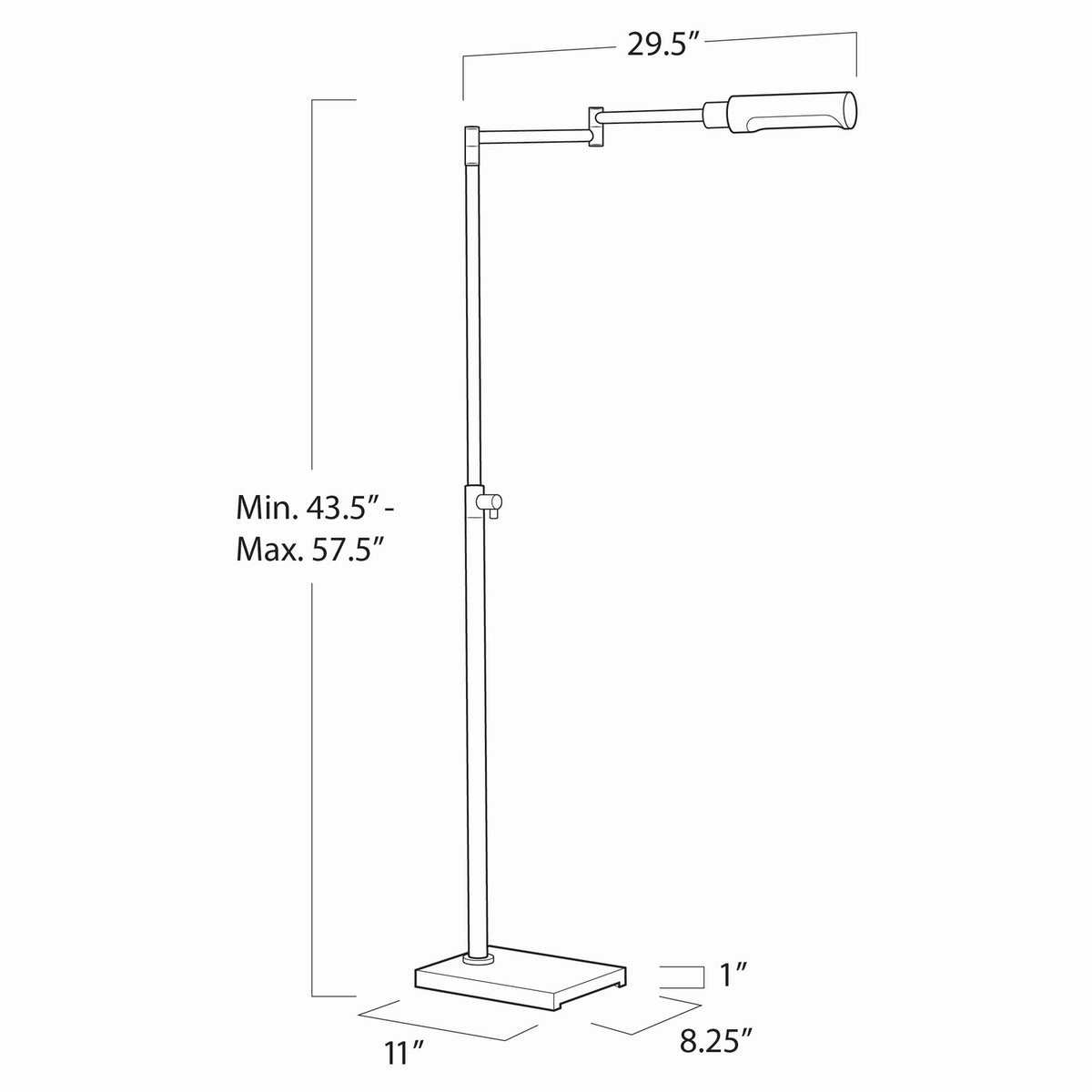 Regina Andrew - 14-1056PN - One Light Floor Lamp - Noble - Polished Nickel