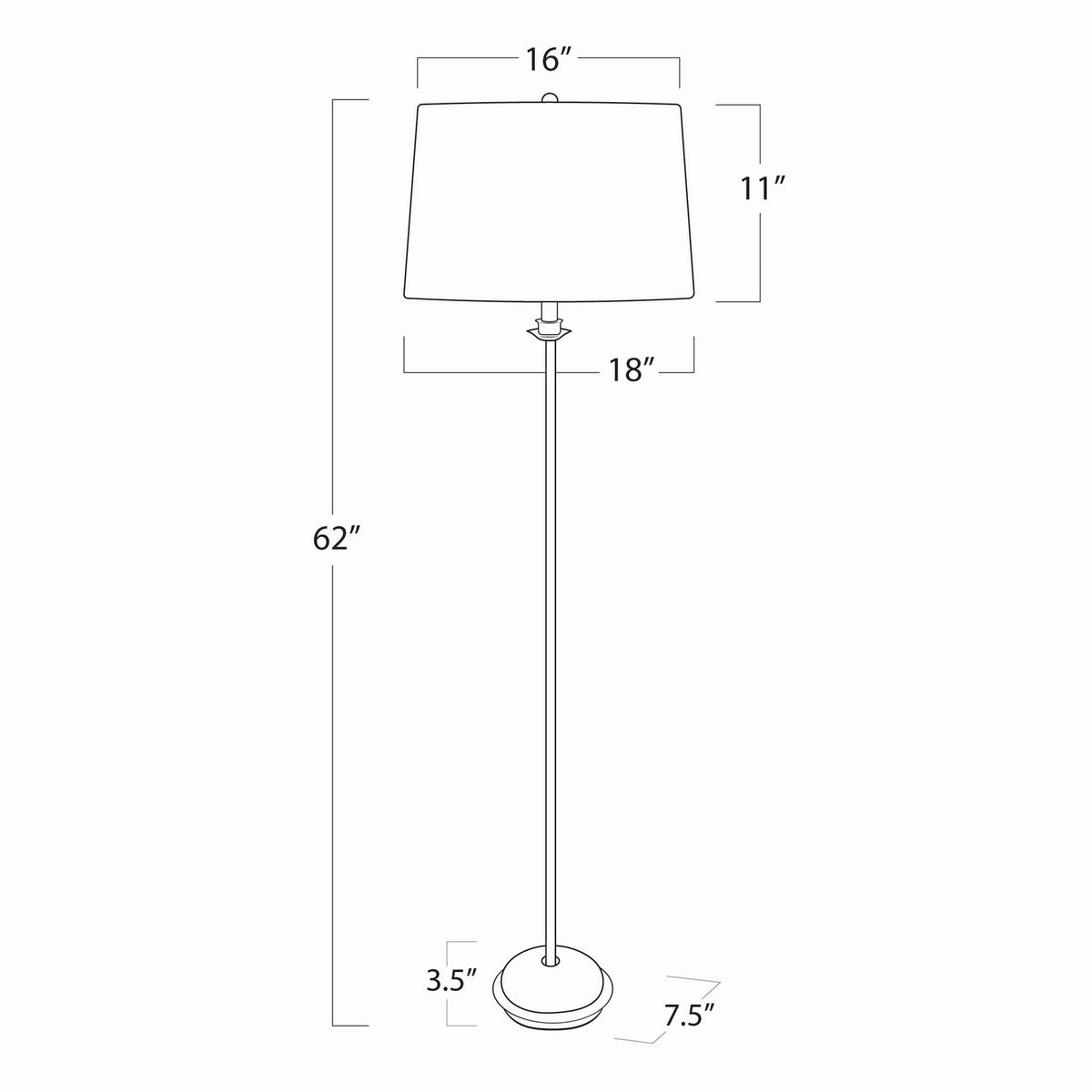 Regina Andrew - 14-1061 - Two Light Floor Lamp - Fisher - Gold Leaf