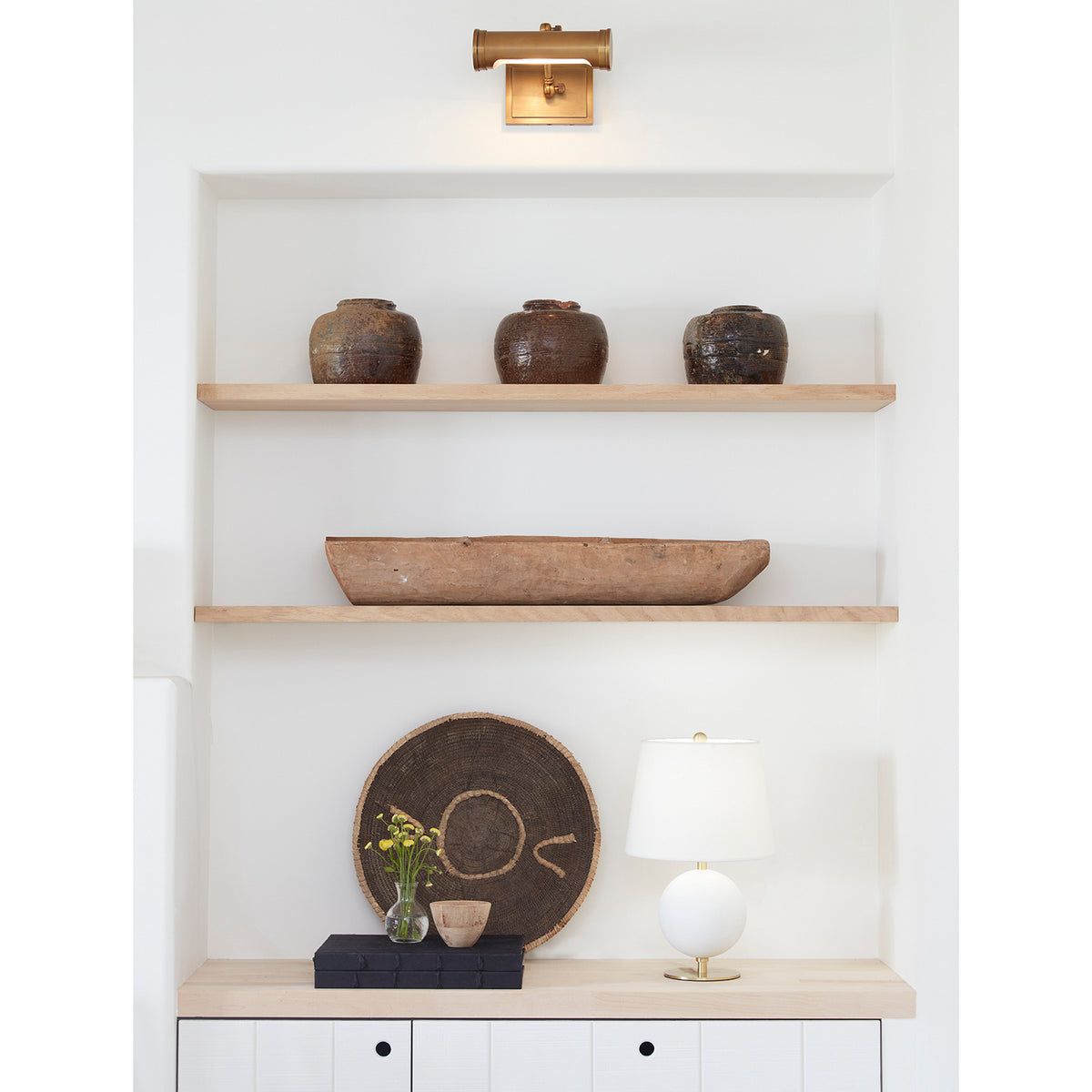 Regina Andrew - 15-1176NB - One Light Picture Light - Tate - Natural Brass