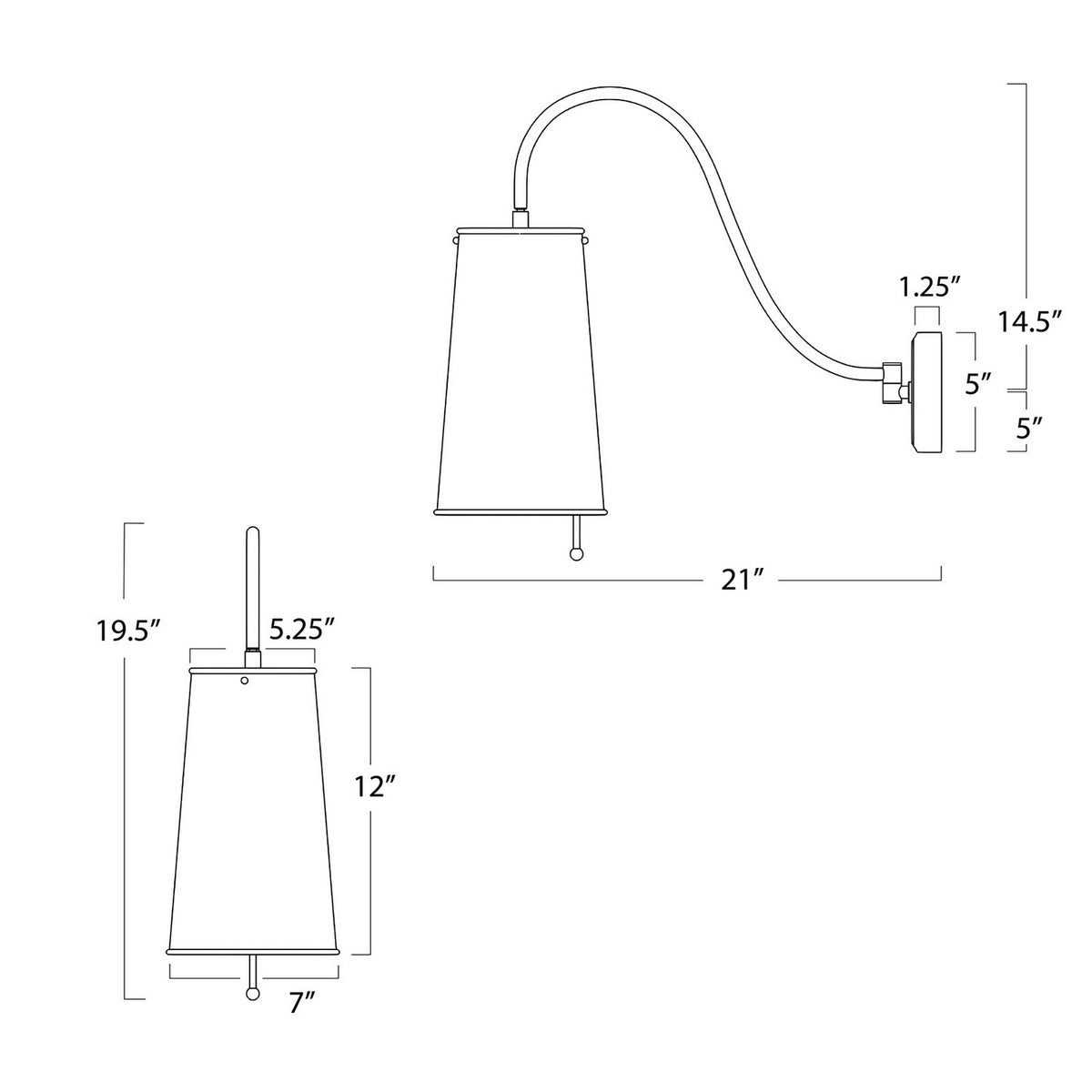 Regina Andrew - 15-1194NB - One Light Wall Sconce - Hattie - Natural Brass