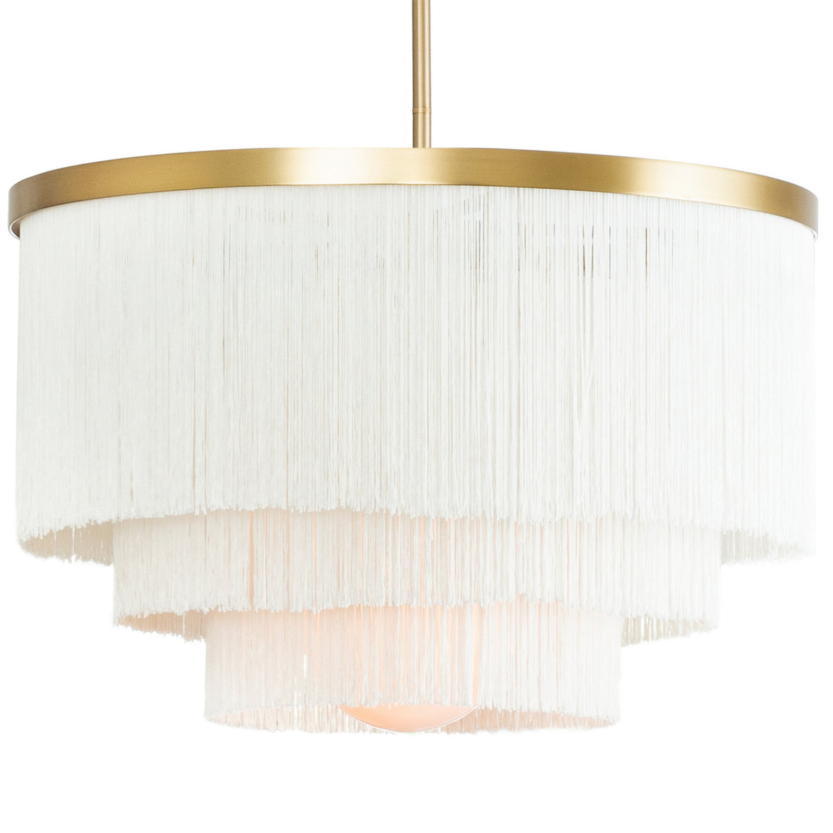 Regina Andrew - 16-1257IV - Four Light Chandelier - Cabaret Fringe - Natural Brass