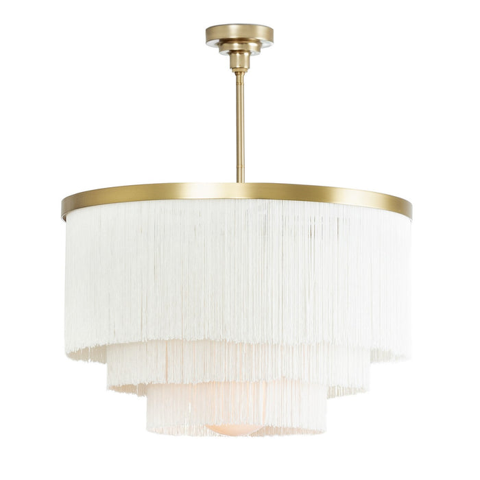 Regina Andrew Four Light Chandelier from the Cabaret collection in Natural Brass finish
