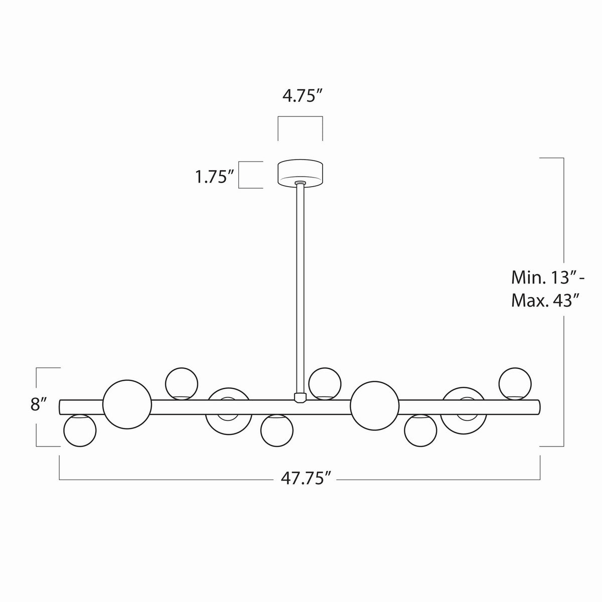 Regina Andrew - 16-1384ORB - LED Chandelier - Styx - Oil Rubbed Bronze