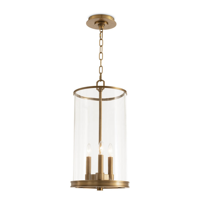 Regina Andrew Three Light Pendant from the Adria collection in Natural Brass finish