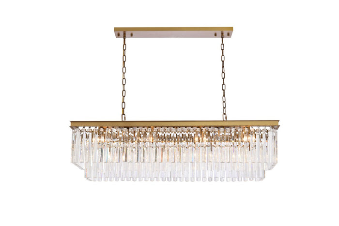 Elegant Lighting 12 Light Chandelier from the Sydney collection in Satin Gold finish