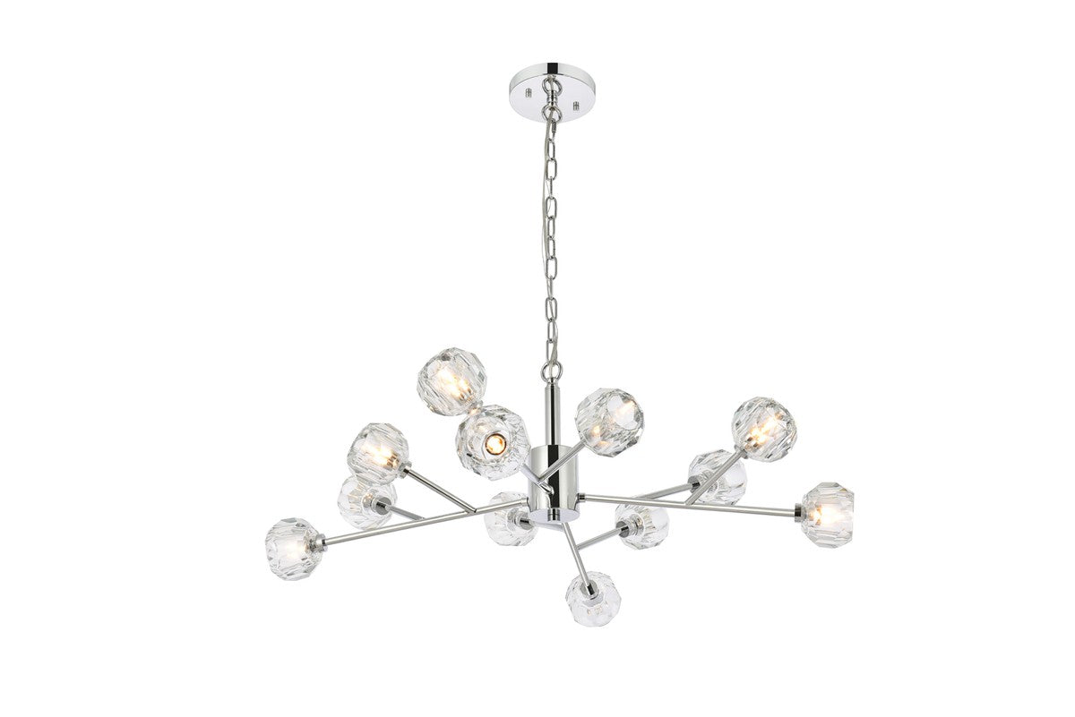 Elegant Lighting - 3509D35C - 12 Light Pendant - Graham - Chrome ...