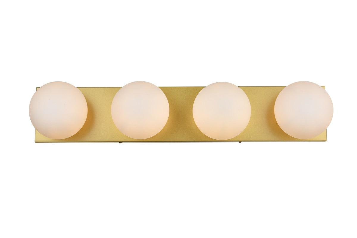 Elegant Lighting - LD7303W31BRA - Four Light Bath Sconce - Jaylin - Brass