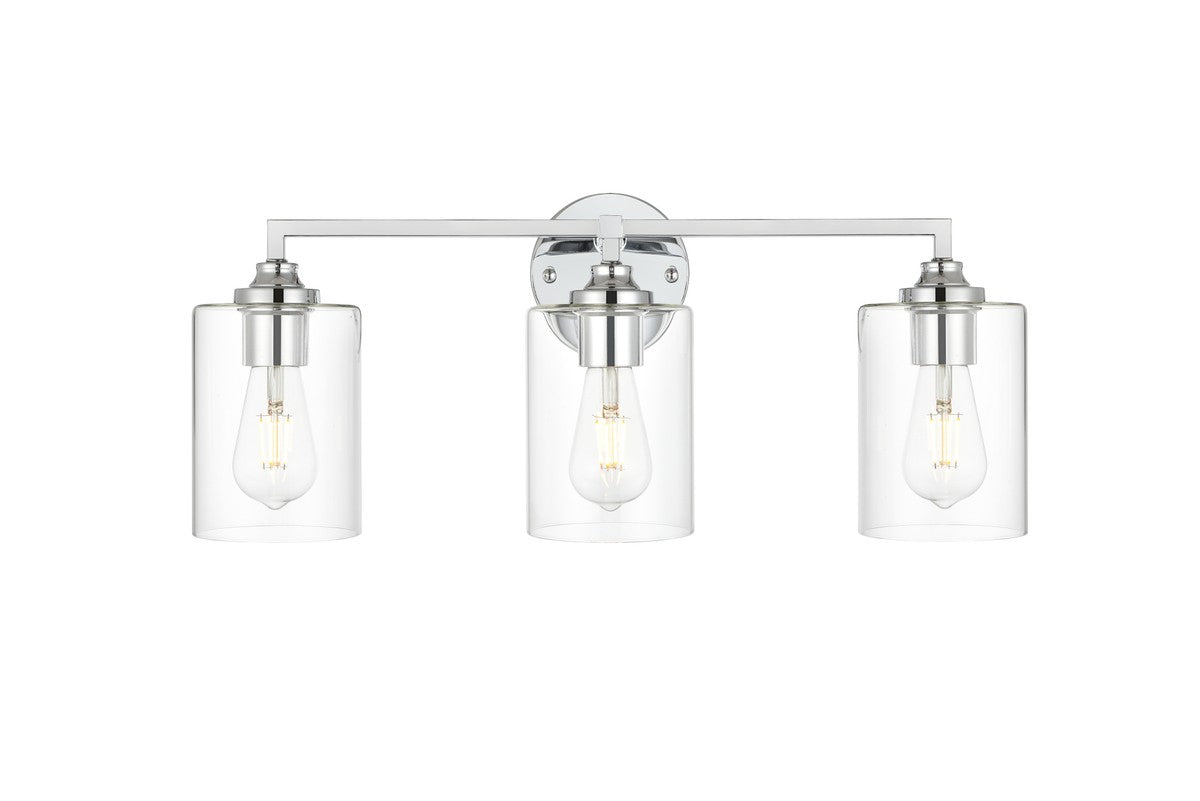 Elegant Lighting - LD7315W23CH - Three Light Bath Sconce - Mayson - Chrome and Clear