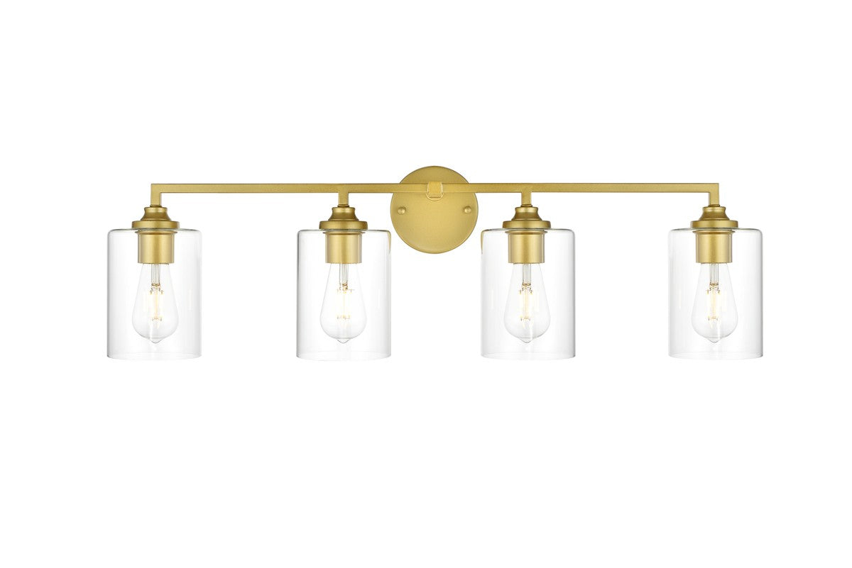 Elegant Lighting - LD7315W33BRA - Four Light Bath Sconce - Mayson - Brass