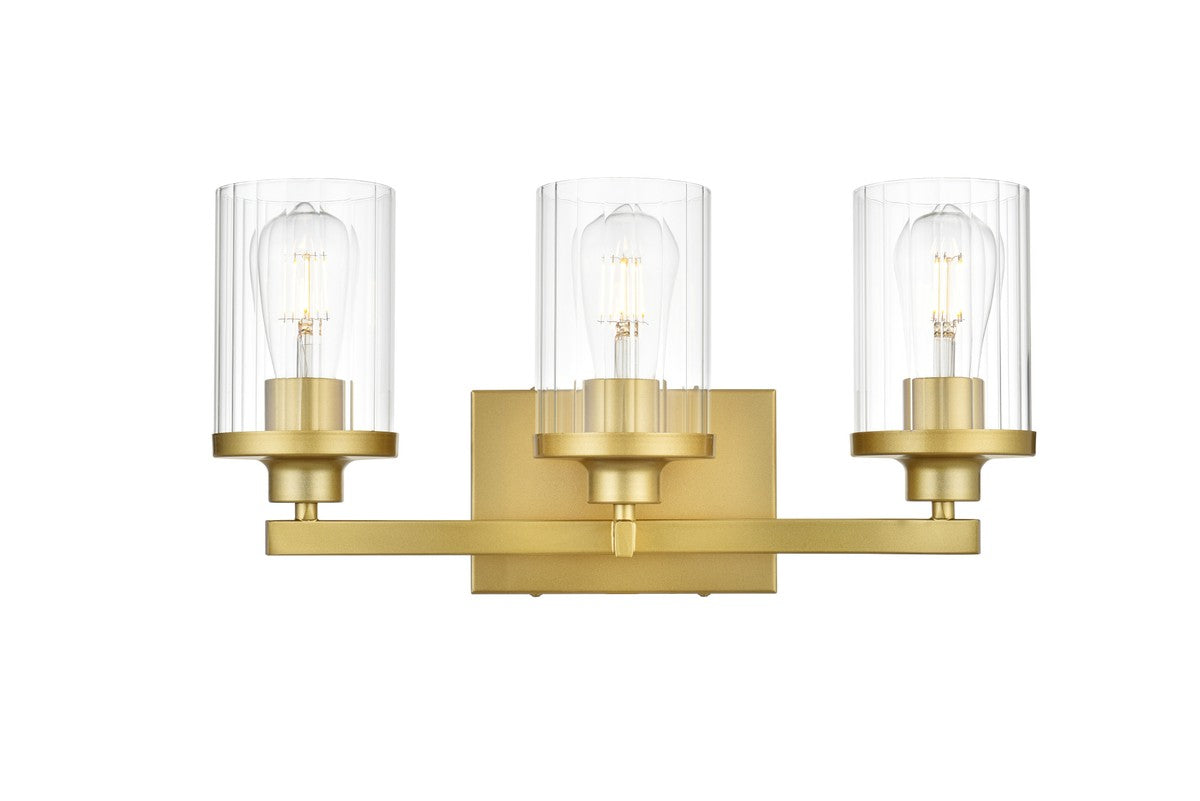 Elegant Lighting - LD7316W18BRA - Three Light Bath Sconce - Saanvi - Brass