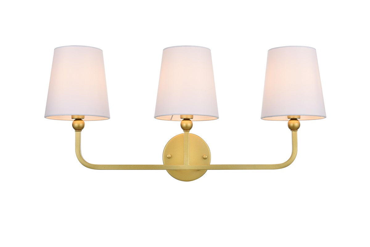 Elegant Lighting - LD7322W26BRA - Three Light Bath Sconce - Colson - Brass