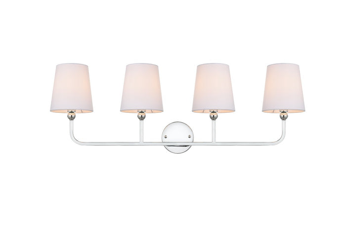 Elegant Lighting Four Light Bath Sconce from the Colson collection in Chrome And Clear finish