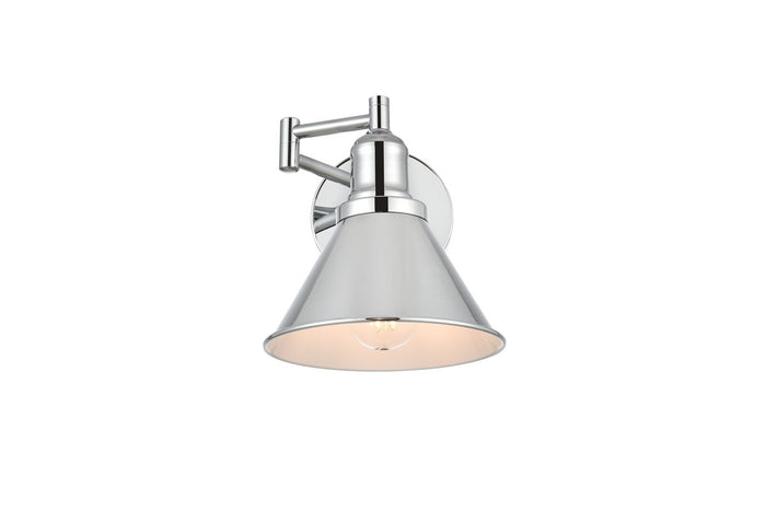 Elegant Lighting One Light Swing Arm Wall Sconce from the Judson collection in Chrome finish
