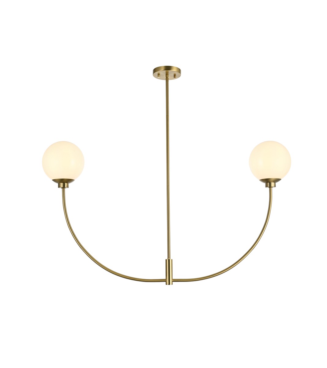 Elegant Lighting Two Light Chandelier from the Nyomi collection in Satin Gold finish