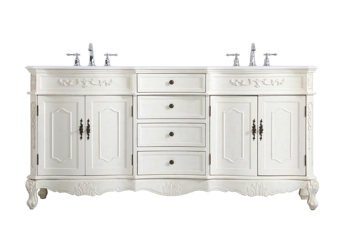 Elegant Lighting - VF10172DAW-VW - Double Bathroom Vanity - Danville - Antique white