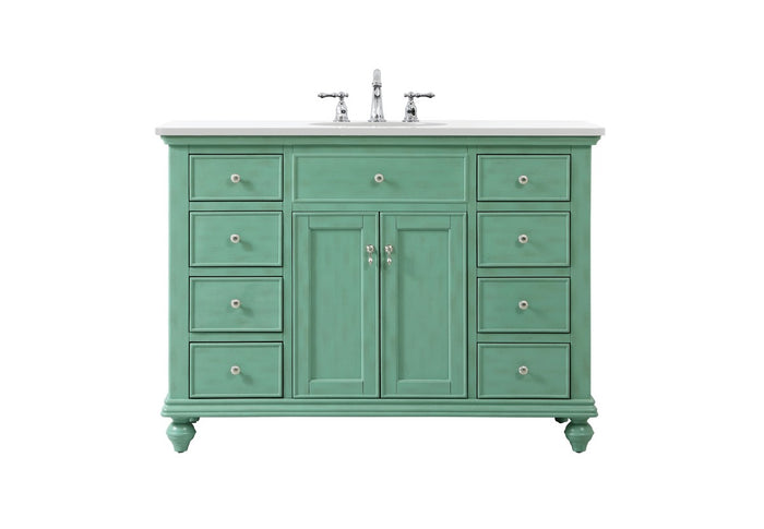 Elegant Lighting Single Bathroom Vanity from the Otto collection in Vintage Mint finish