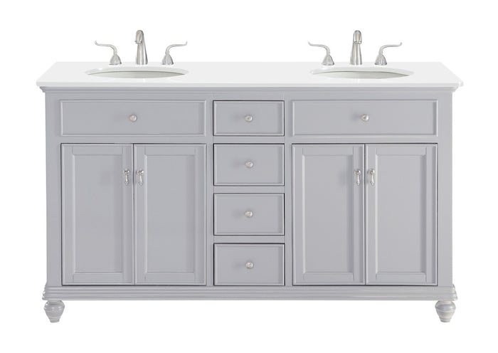 Elegant Lighting Double Bathroom Vanity from the Otto collection in Grey finish