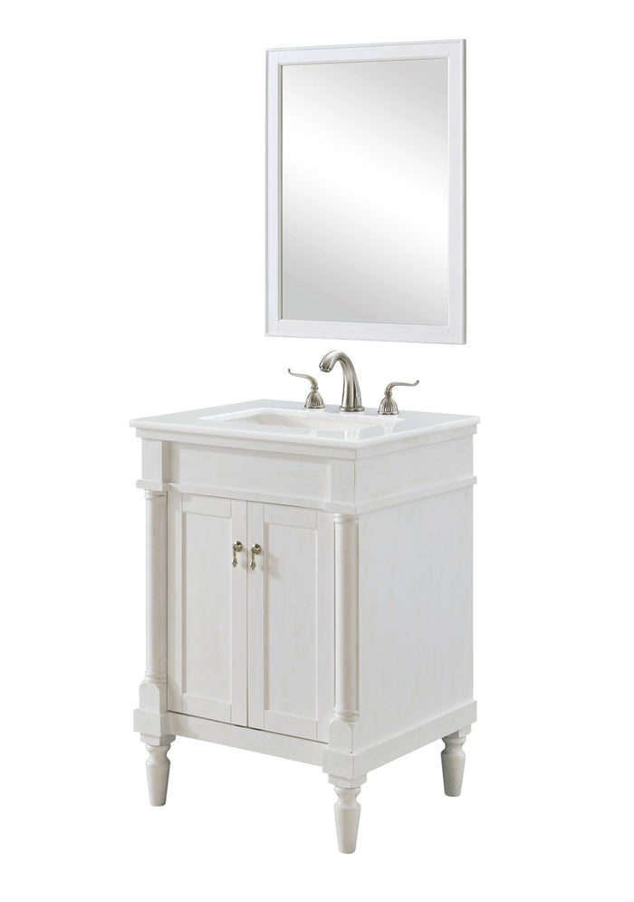 Elegant Lighting Single Bathroom Vanity from the Lexington collection in Antique White finish