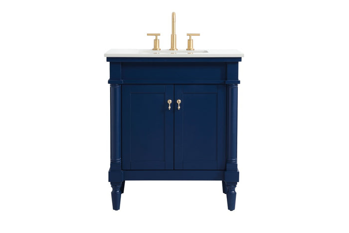 Elegant Lighting Single Bathroom Vanity from the Lexington collection in Blue finish