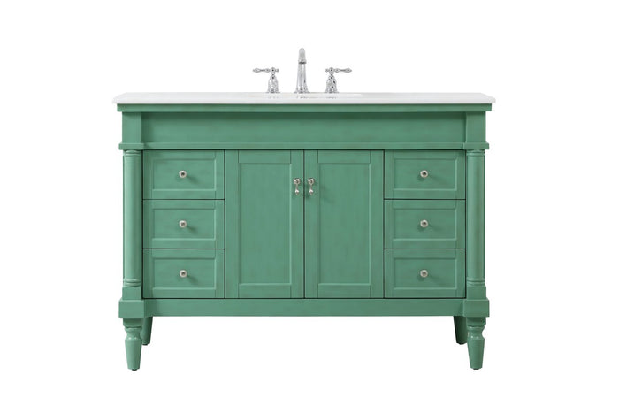Elegant Lighting Single Bathroom Vanity from the Lexington collection in Vintage Mint finish