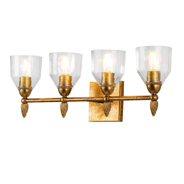 Lucas + McKearn Four Light Bath Bar from the Felice collection in Gold finish