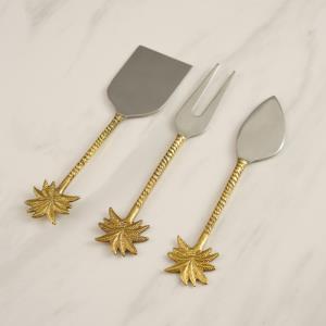 Design Shop Gold Stainless Steel Palm Cheese Set