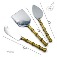 Design Shop Gold Stainless Steel Cheese Set S/3