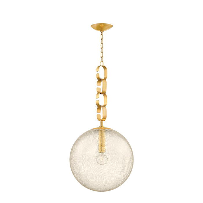 Corbett Lighting One Light Pendant from the Nessa collection in Vintage Brass finish