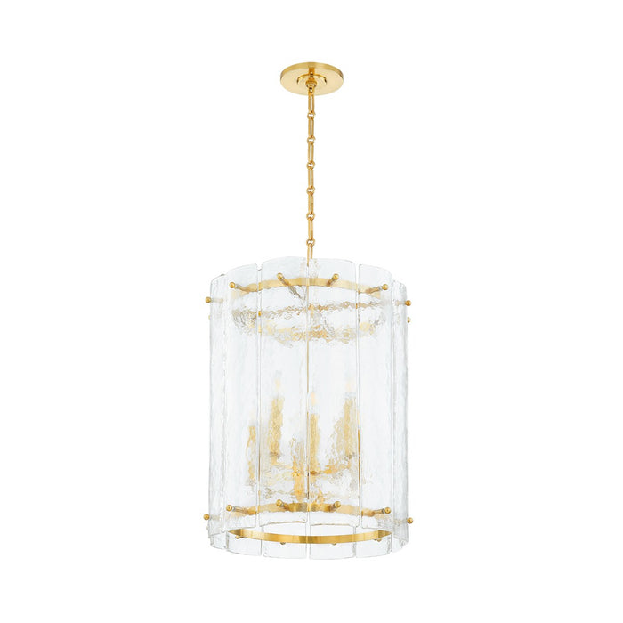 Corbett Lighting Eight Light Lantern from the Rio collection in Vintage Polished Brass finish