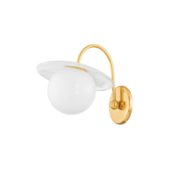 Hudson Valley One Light Wall Sconce from the Stampford collection in Aged Brass finish
