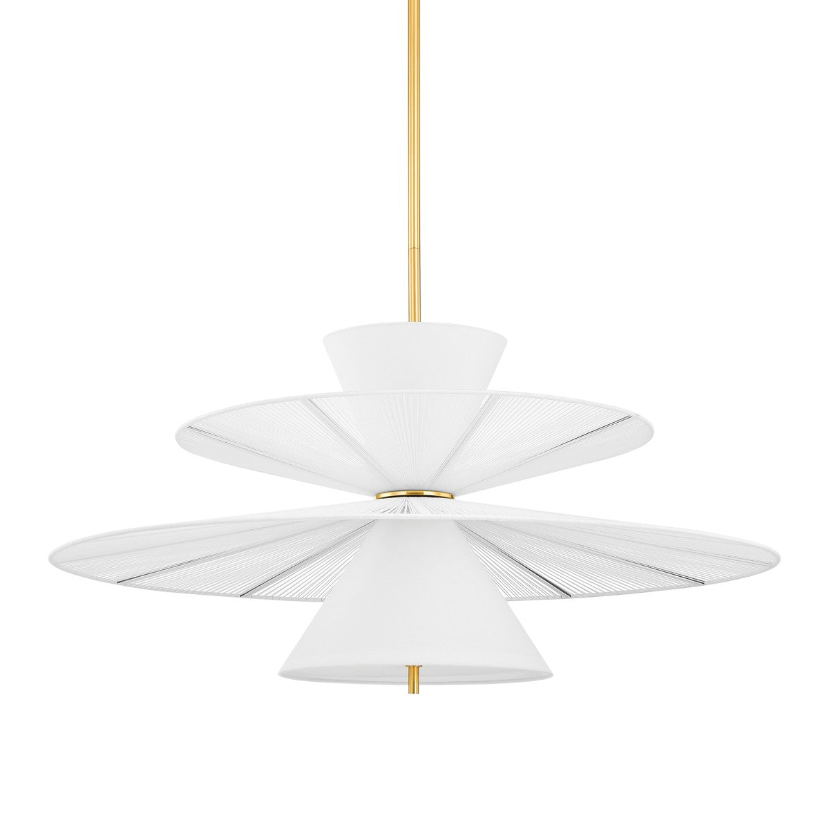 Hudson Valley Two Light Chandelier from the Esperance collection in Aged Brass finish