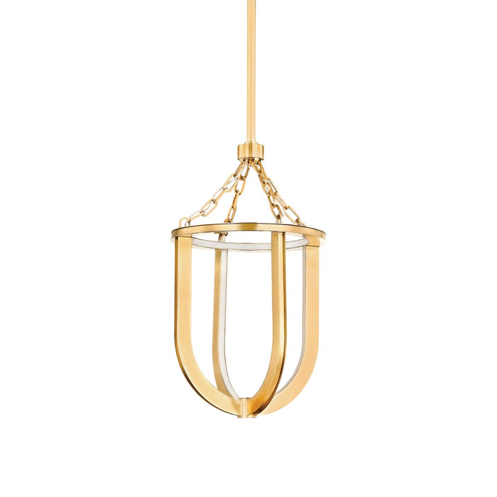 Hudson Valley LED Lantern from the Tournu collection in Aged Brass finish