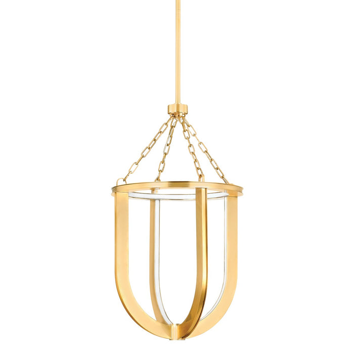 Hudson Valley LED Lantern from the Tournu collection in Aged Brass finish