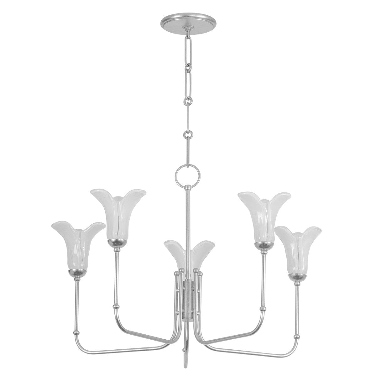Hudson Valley - 3345-VGL - Five Light Chandelier - Montclair - Vintage Gold Leaf