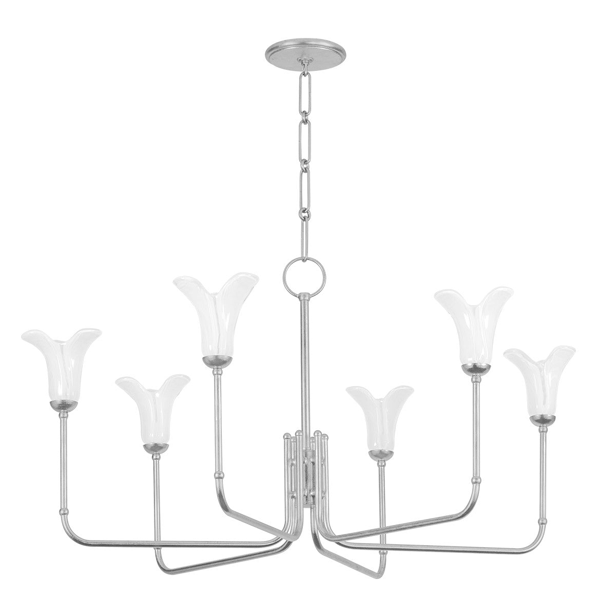 Hudson Valley - 3346-VGL - Six Light Chandelier - Montclair - Vintage Gold Leaf