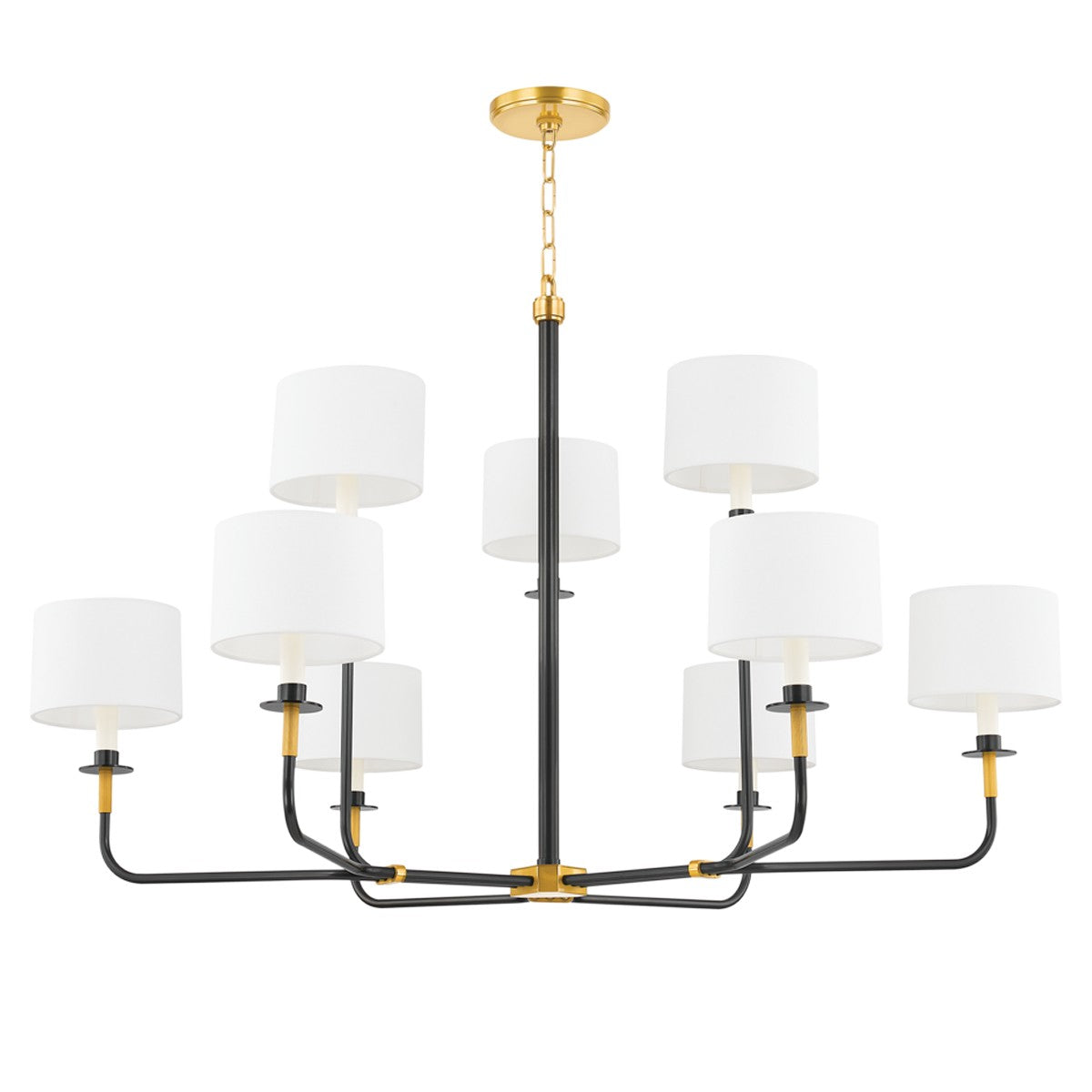 Hudson Valley - 9148-AOB - Eight Light Chandelier - Paramus - Aged Brass/Old Bronze