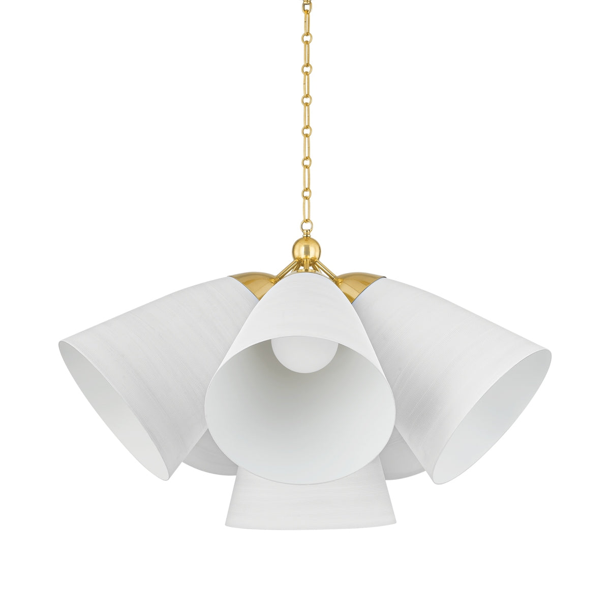 Hudson Valley - BKO1502-AGB/WP - Six Light Chandelier - Bronson - Aged Brass
