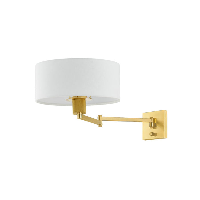 Hudson Valley One Light Wall Sconce from the Sammy collection in Aged Brass finish