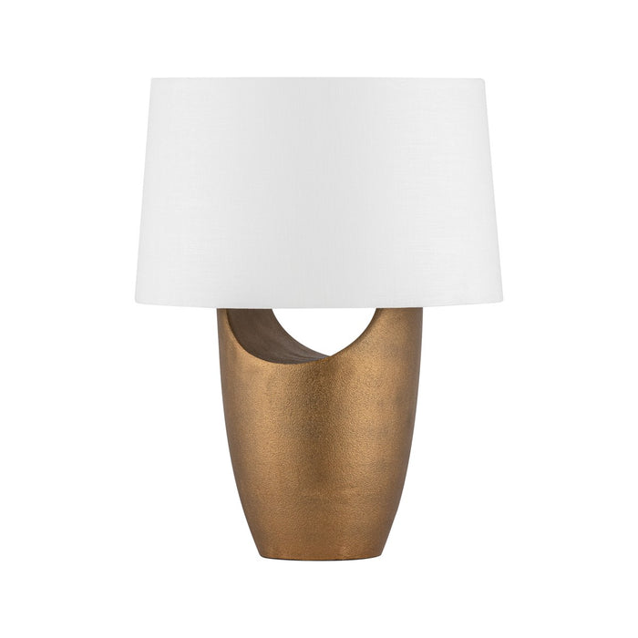 Hudson Valley Two Light Table Lamp from the Kamay collection in Aged Brass finish