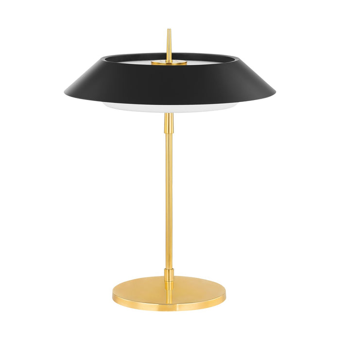 Hudson Valley Three Light Table Lamp from the Westport collection in Aged Brass/Soft Black finish