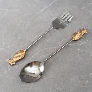 Design Shop Gold Pineapple Server S/2 13"