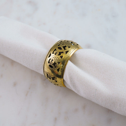 Design Shop Ornate Gold Filigree Napkin Ring