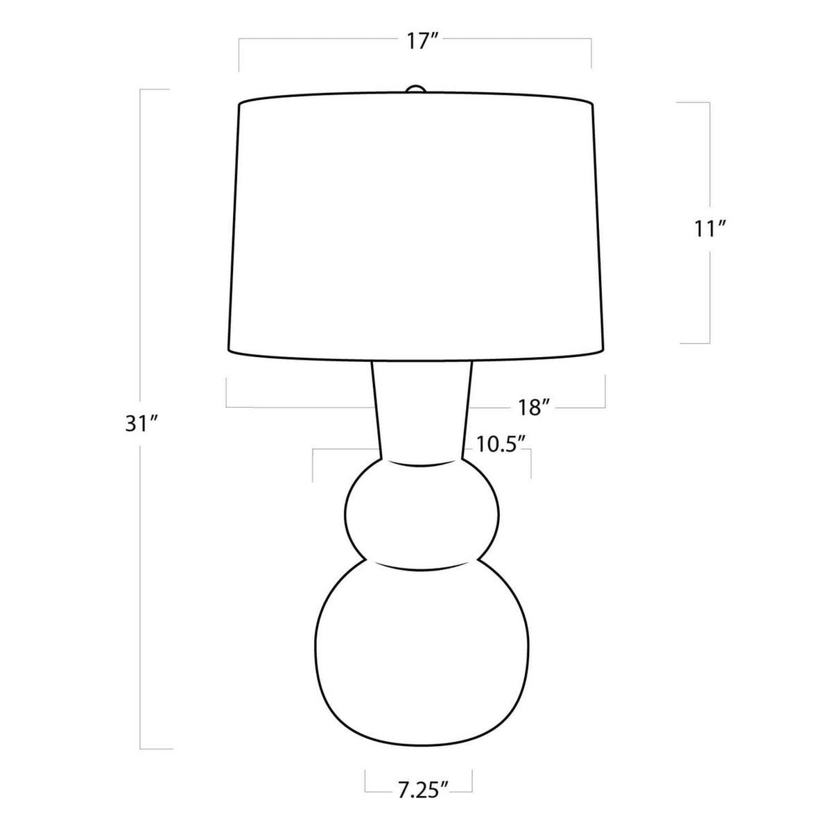 Regina Andrew - 13-1332BLK - One Light Table Lamp - Hugo - Black