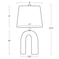 Regina Andrew - 13-1629 - One Light Table Lamp - Slinkly - White