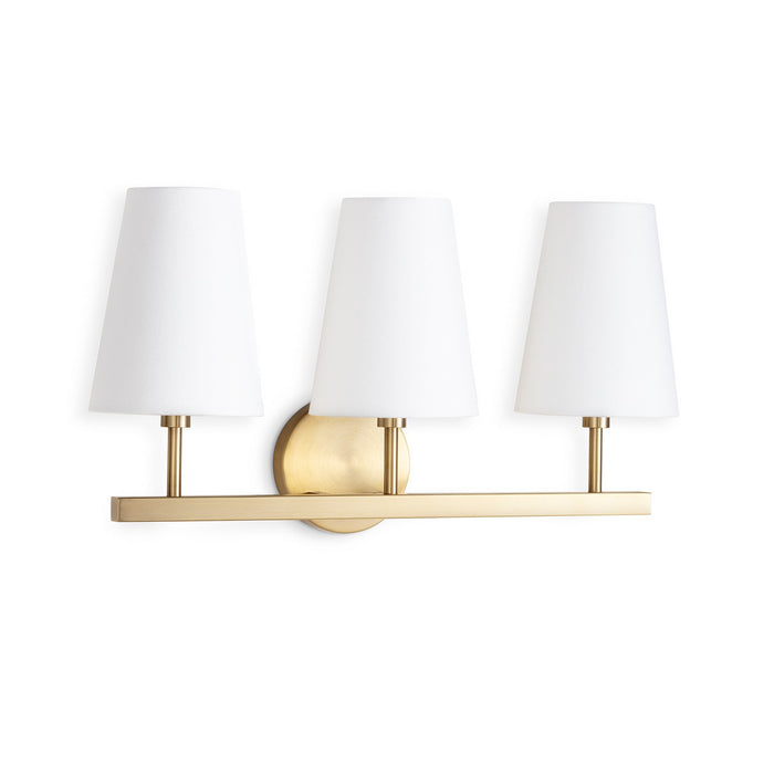 Regina Andrew Three Light Wall Sconce from the Southern Living collection in Natural Brass finish