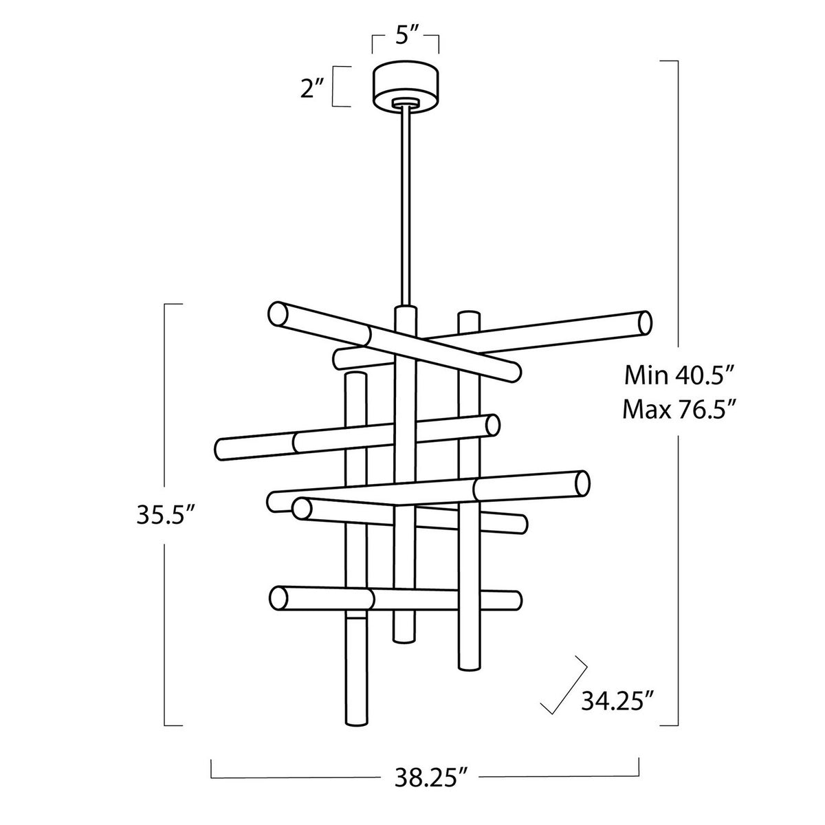 Regina Andrew - 16-1396ORB - Eight Light Chandelier - Cass - Oil Rubbed Bronze