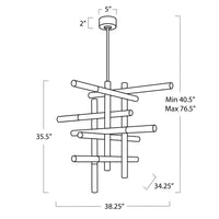 Regina Andrew - 16-1396PN - Eight Light Chandelier - Cass - Polished Nickel