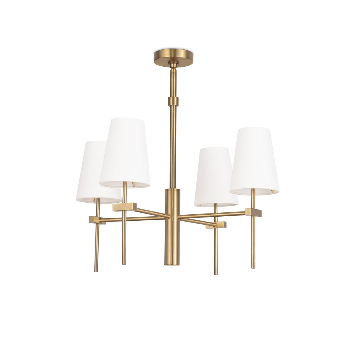 Regina Andrew Four Light Chandelier from the Southern Living collection in Natural Brass finish